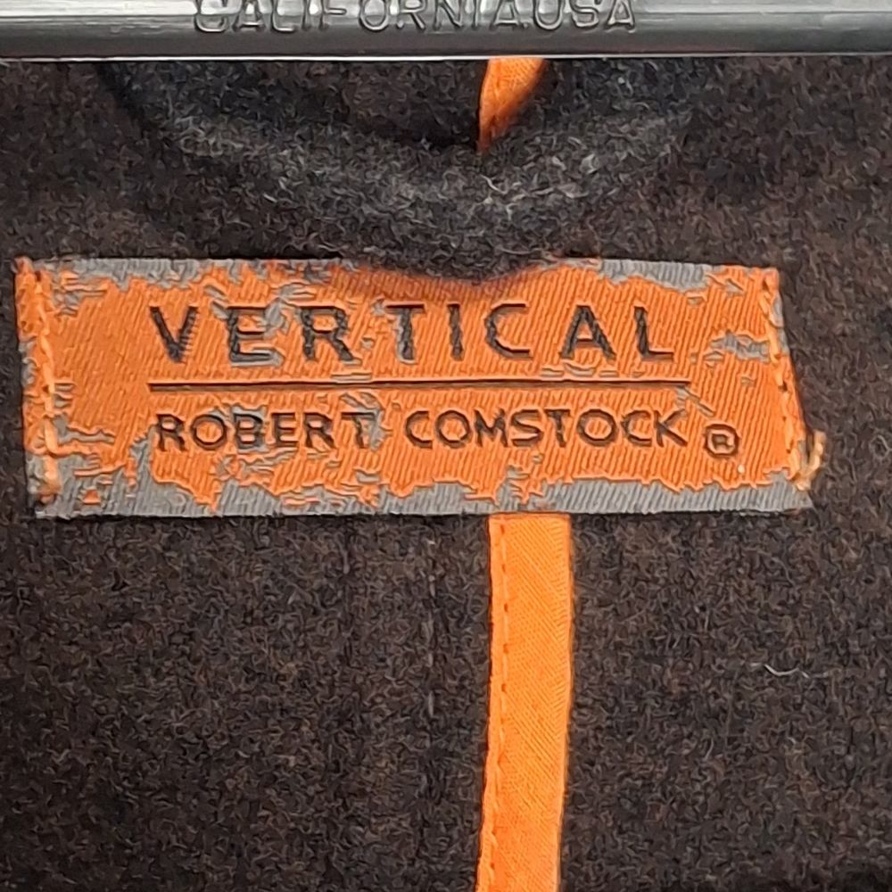 Vertical Robert Comstack Wool Blend Coat Xl - image 3